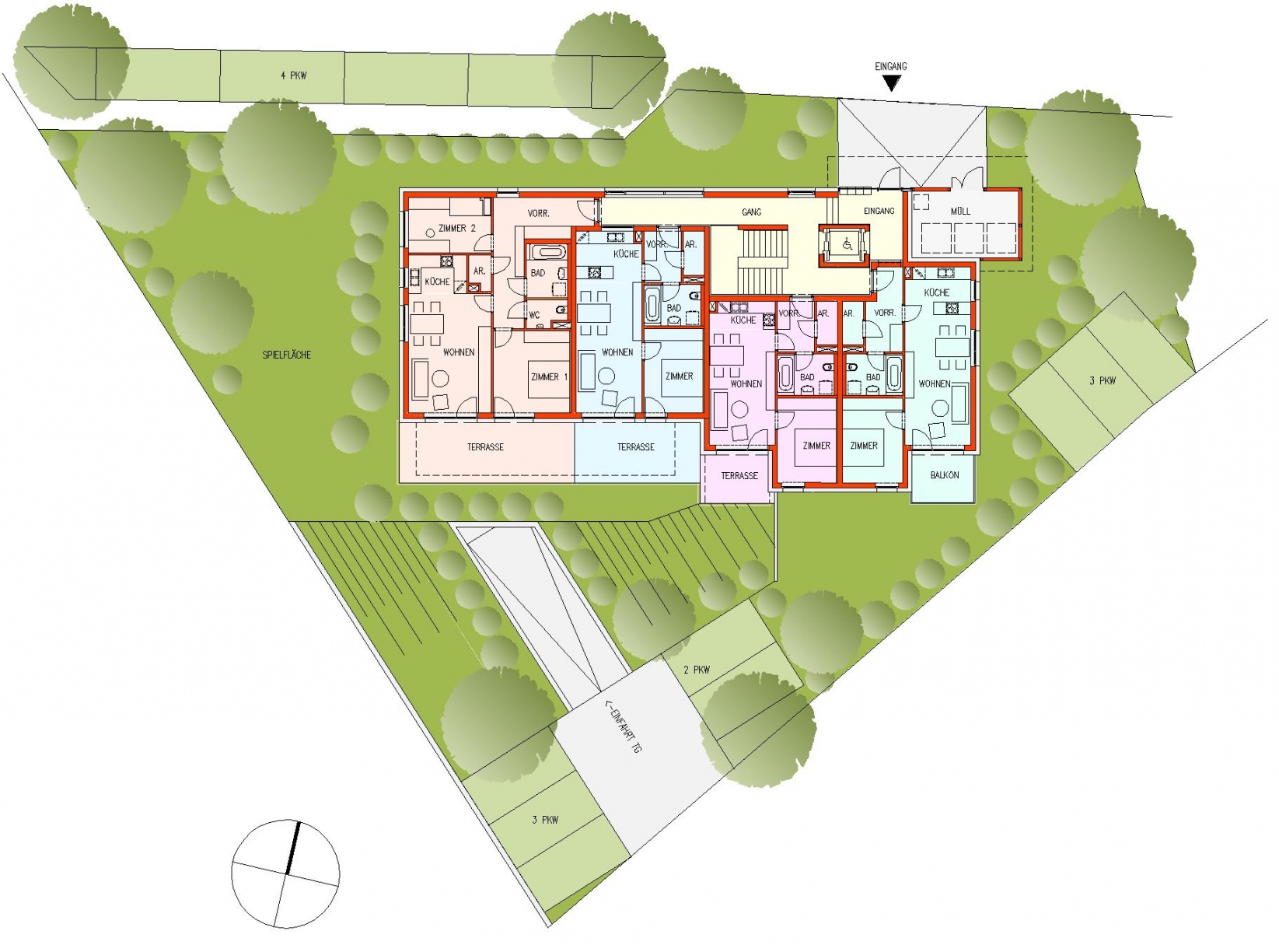 Wohnbau Wohnungen Gunskirchen Johann Humer Immobilien GmbH Neubau Architekt Karer Oehlinger