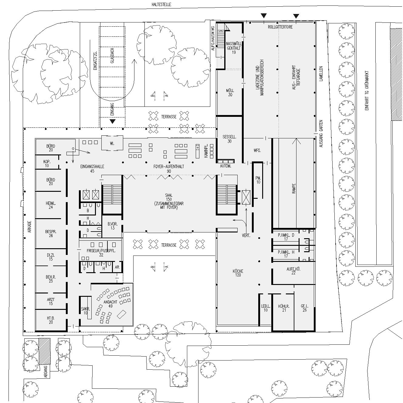 Seniorenheim Wettbewerb 1. Preis Architekt Karrer Oehlinger Linz Urfahr