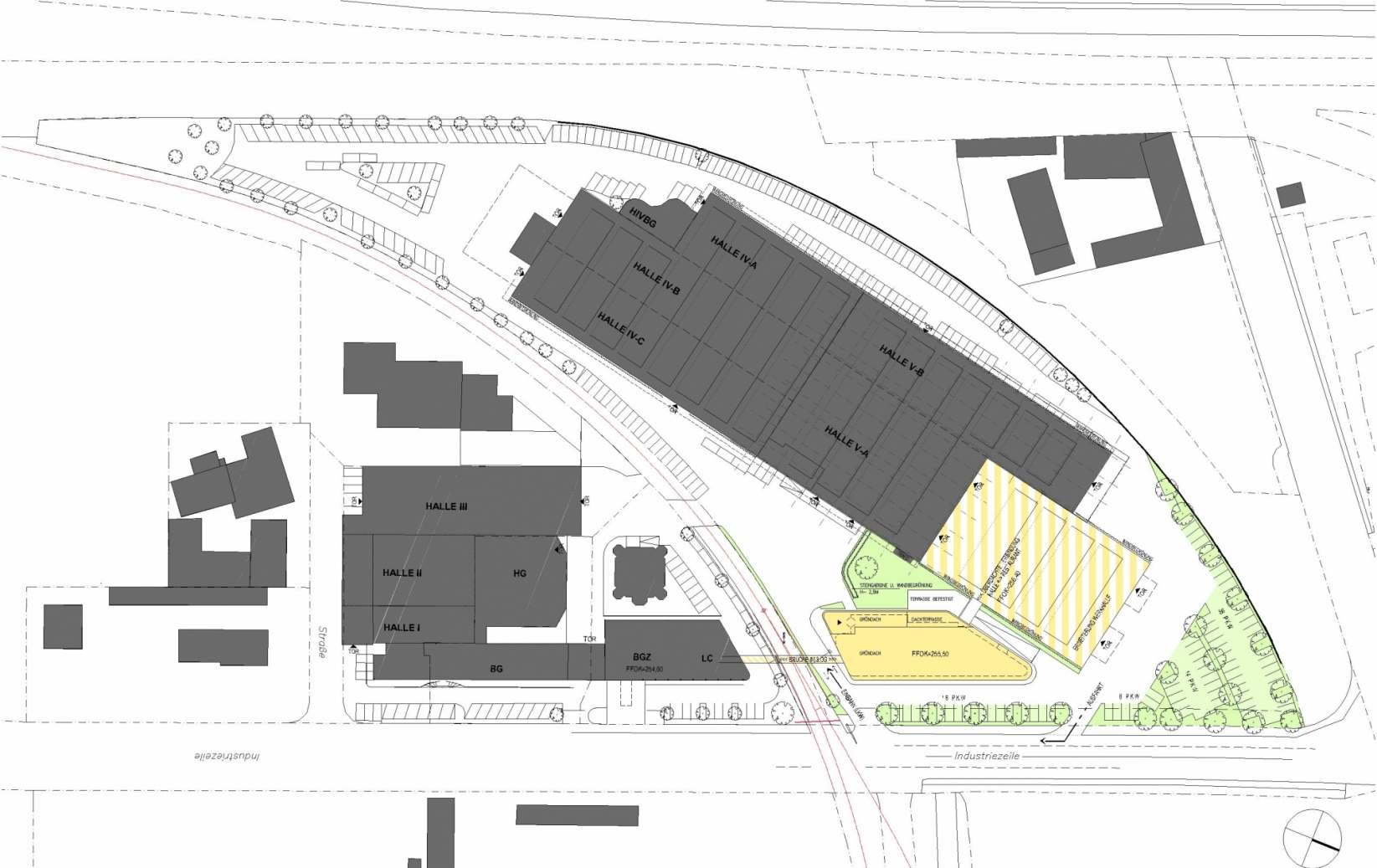 Hainzl International Holding Bürogebäude Neubau Werkshallenerweiterung Industriezeile