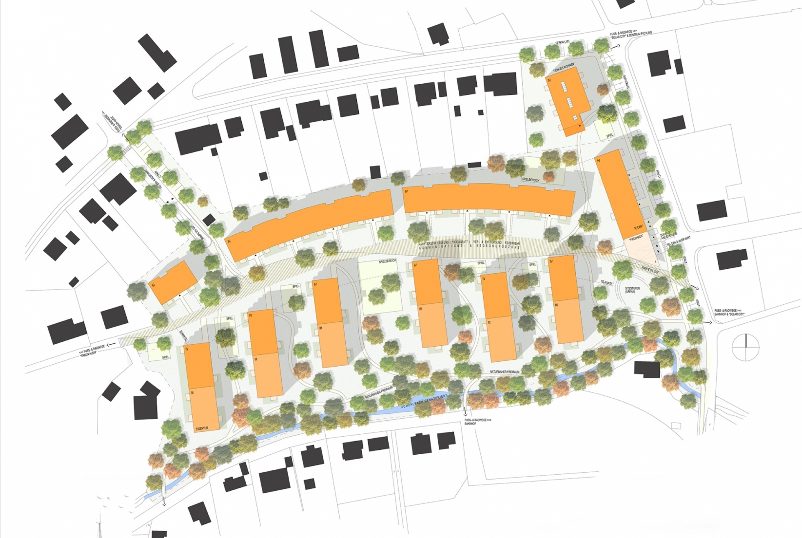 Städtebau Architektur Wettbewerb Linz Pichling Wohnbau Karrer Öhlinger