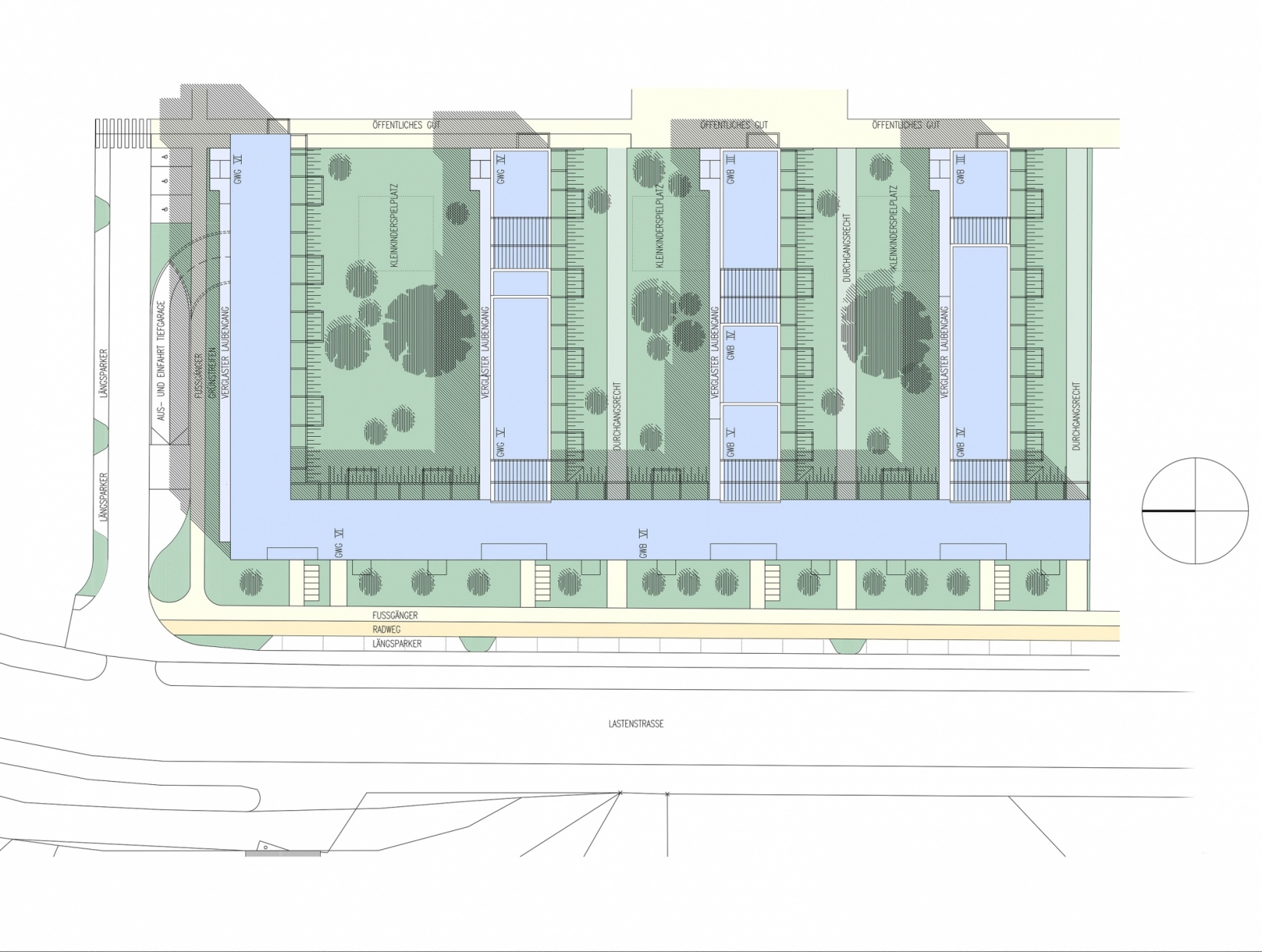 Grüne Mitte Frachtenbahnhof GWG OÖ Wohnbau Architekturwettbewerb Sieger Gewinner hängende Gärten