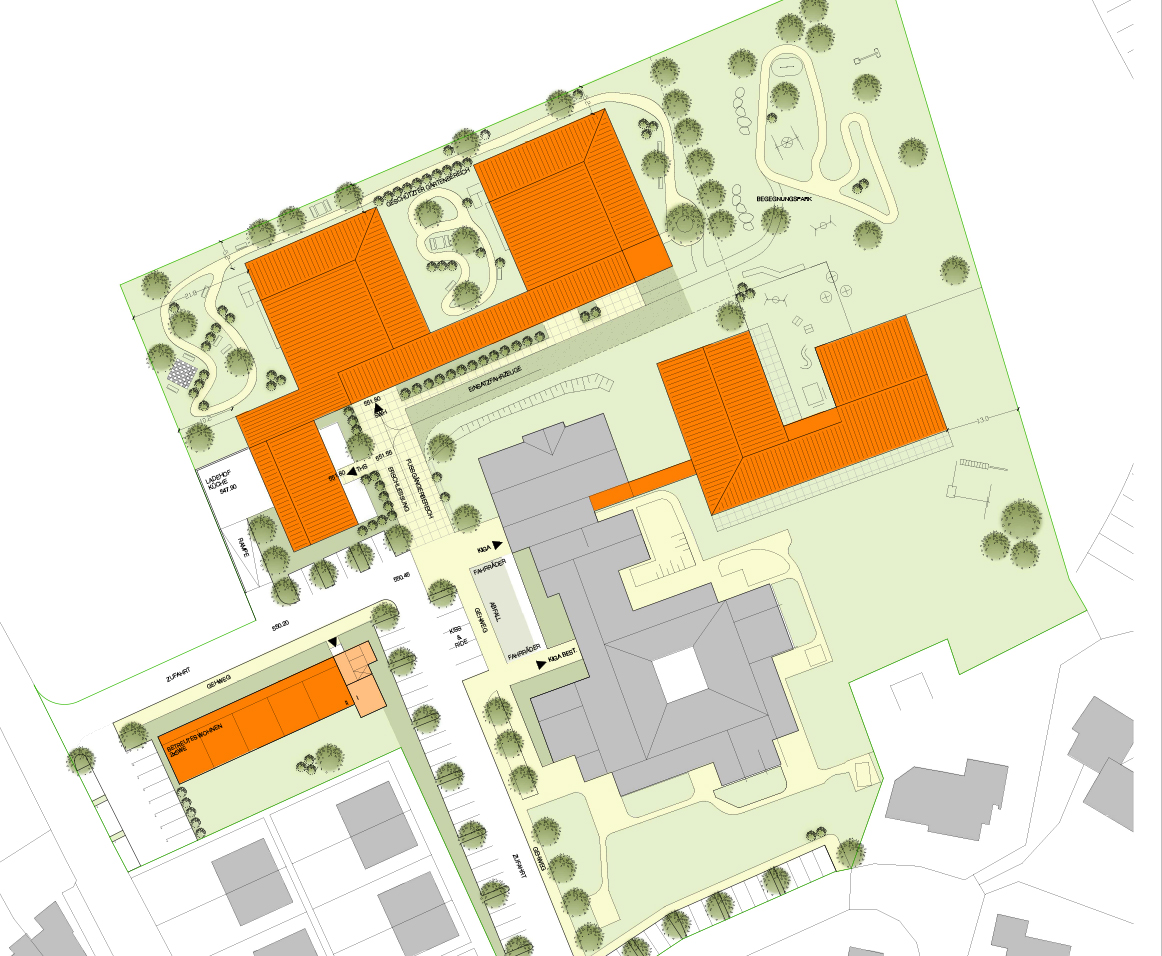 Wettbewerb 2018 Neubau Seniorenwohnheim Erweiterung Kindergarten Henndorf Tageszentrum