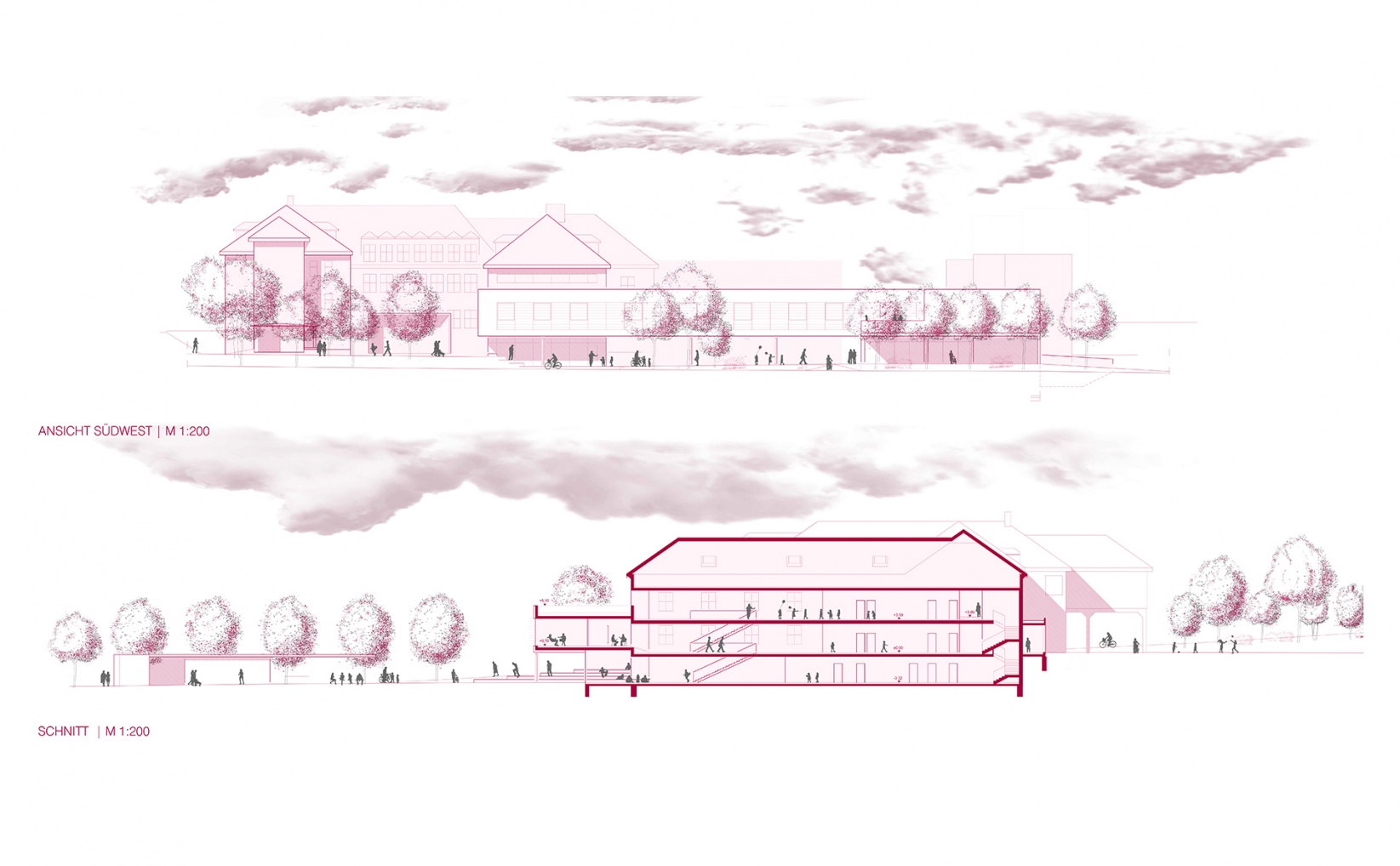 Wettbewerb 2019 Sanierung Pflichtschulzentrum Kirchdorf Karrer Oehlinger Architekten 